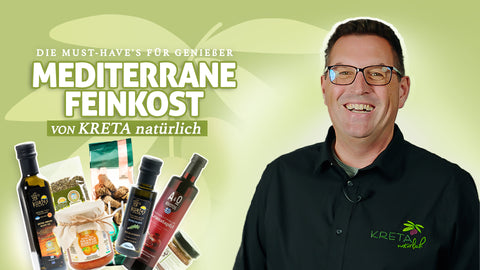 Thumbnail des KRETA natürlich Imagefilms – authentische Einblicke in mediterrane Feinkost, Olivenöle und die Leidenschaft hinter der Marke.