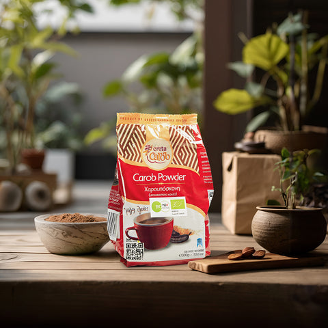 Creta Carob Pulver 300 g – hochwertiges Johannisbrotpulver aus Kreta, ideal als natürlicher, süßer Zusatz für Backwaren und Getränke