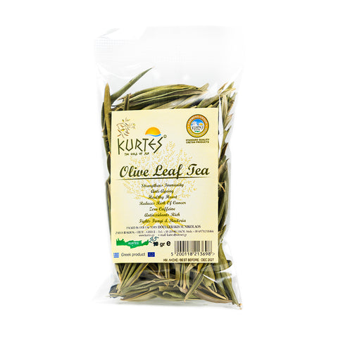 Kurtes Olivenblätter Tee 25 g – naturbelassener Kräutertee aus Olivenblättern mit mildem, mediterranem Aroma, ideal für Gesundheit und Wohlbefinden.