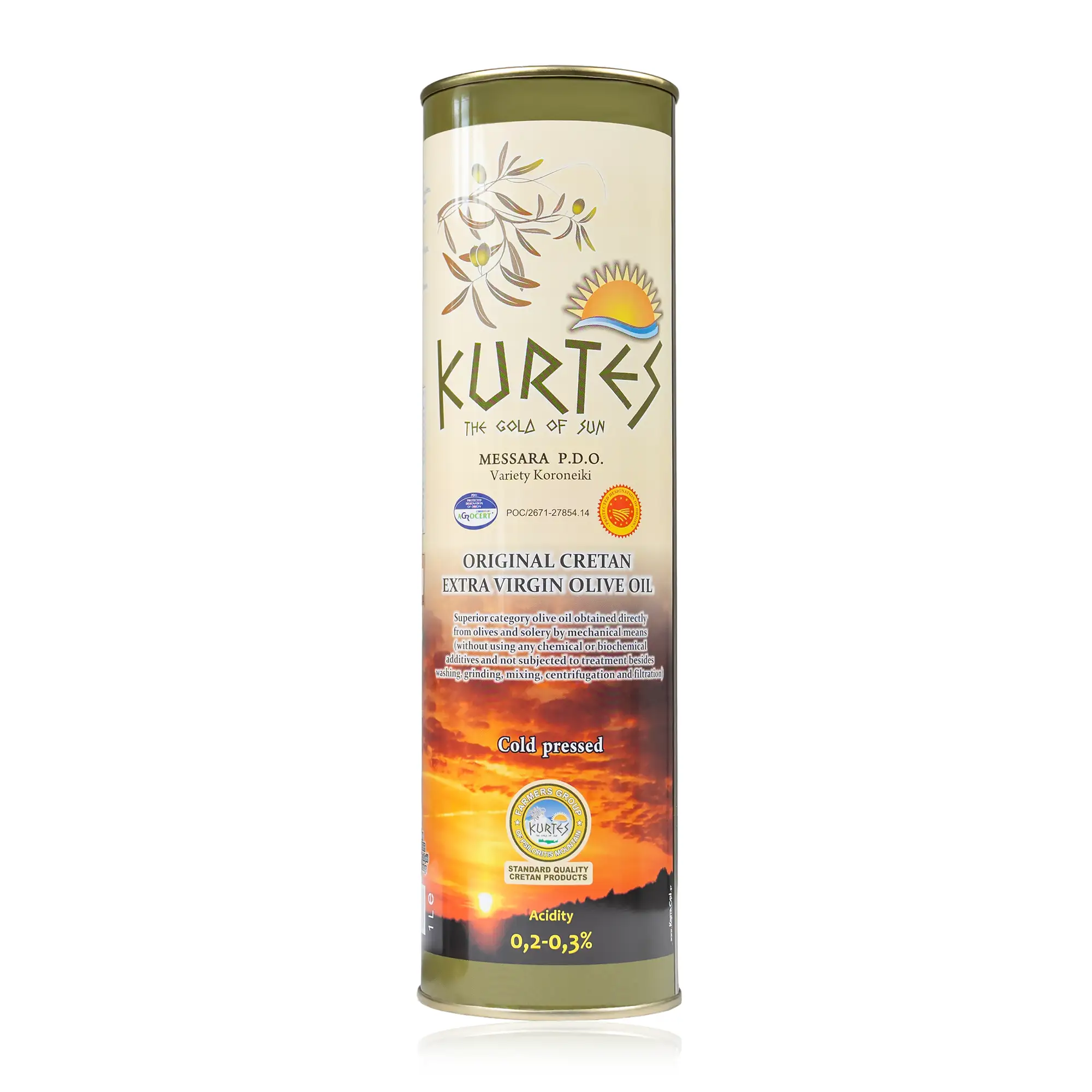 Kurtes Olivenöl 1 Liter Dose