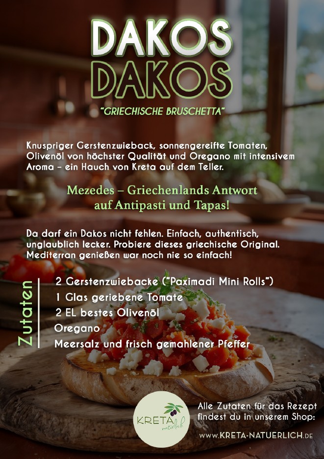 Dakos Rezeptkarte 1. Seite