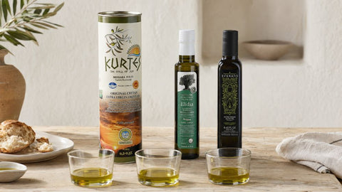 3 Olivenöle im direkten Vergleich bei KRETA natürlich. 