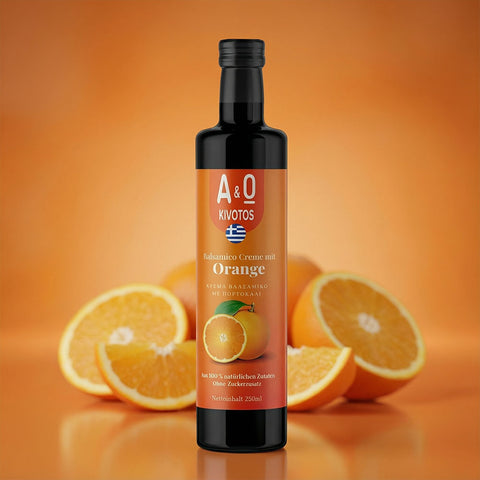 Balsamico Essig Creme Orange intensive Frucht perfekt für Salat und Antipasti