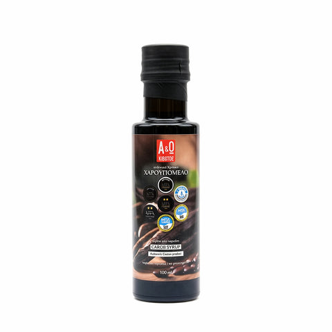 A&O Kivotos Carob Sirup 100 ml – kleine Probierflasche aus Kreta, naturbelassener Sirup aus der Johannisbrotfrucht