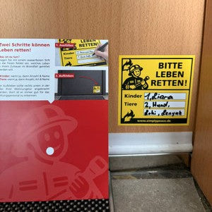 Aufkleber Aktion Rettet Leben - Simply Peace e.V.