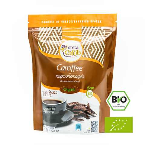 BIO Caroffee aus Kreta – aromatisches Getränk aus geröstetem Johannisbrot, nachhaltige Kaffeealternative von Creta Carob.