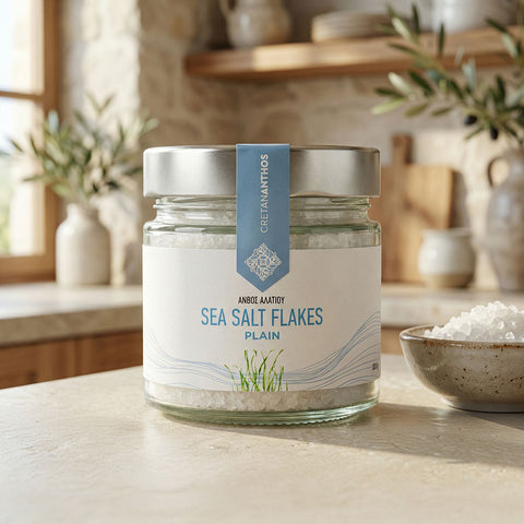 Meersalz Flakes im Glas rein und ohne Zusätze