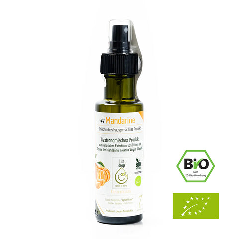 Eptastiktos Just a drop BIO Aromaöl Mandarine, 100 ml – fruchtig-frisches Mandarinenöl mit natürlichem Aroma für kreative Küche und feine Desserts
