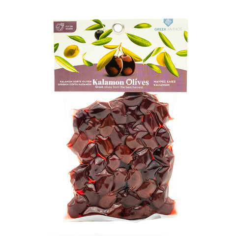 Kalamon Oliven von Greek Anthos mit Kern