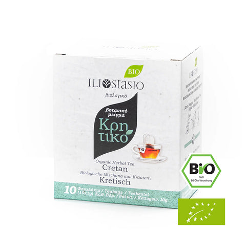 Iliostasio BIO - Kretische Mischung aus Kräutern 10 Stück – aromatischer Kräutertee mit traditionellen kretischen Kräutern, ideal für mediterranen Genuss und Wohlbefinden.