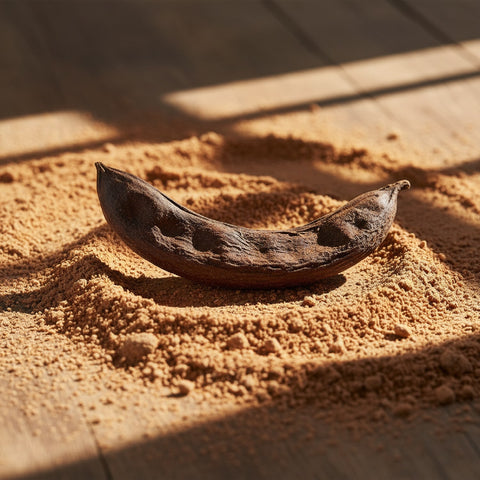 Carobschote auf feinem Carobpulver – natürlich süß, glutenfrei und voller mediterraner Ursprünglichkeit. Authentischer Genuss aus Kreta mit KRETA natürlich.