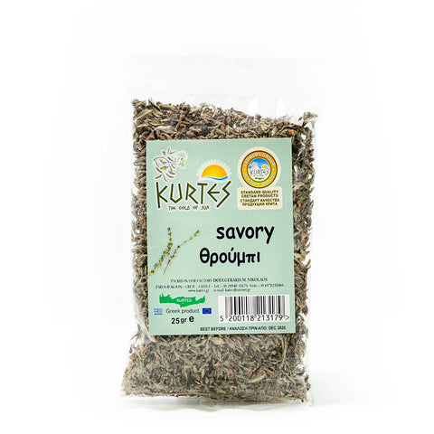 Kurtes Savory Bohnenkraut 25 g – aromatisches mediterranes Kraut, ideal zur Würzung von Bohnen- und Gemüsegerichten mit intensivem Geschmack.