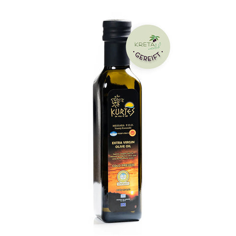 250 ml extra natives Olivenöl gereift in der kleinen Maraska Glas Flasche. Perfekt zum Probieren und Kennenlernen