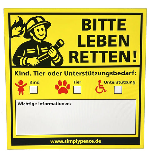 Aufkleber Aktion Rettet Leben - Simply Peace e.V.