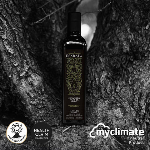 EFKRATO Olivenöl mit My Climate Auszeichnung – nachhaltiges, hochwertiges Olivenöl aus Kreta, prämiert für besonderen Klima- und Umweltschutz