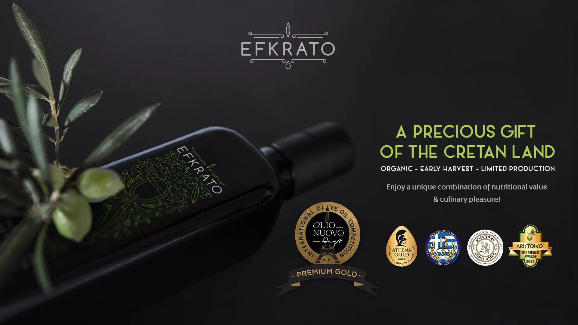 EFKRATO Olivenöl Zertifikat Gold Standard of Excellence